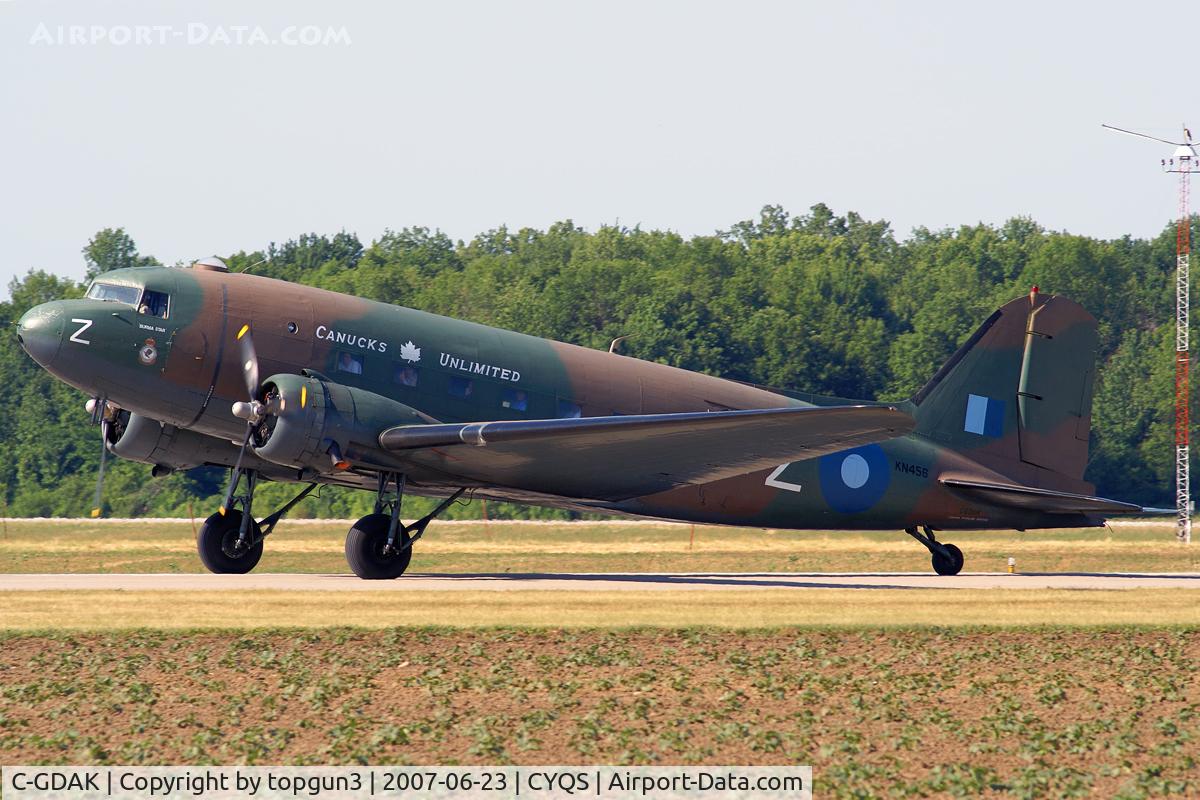 C-GDAK, 1939 Douglas DC-3-G202A C/N 2141, Just landed.