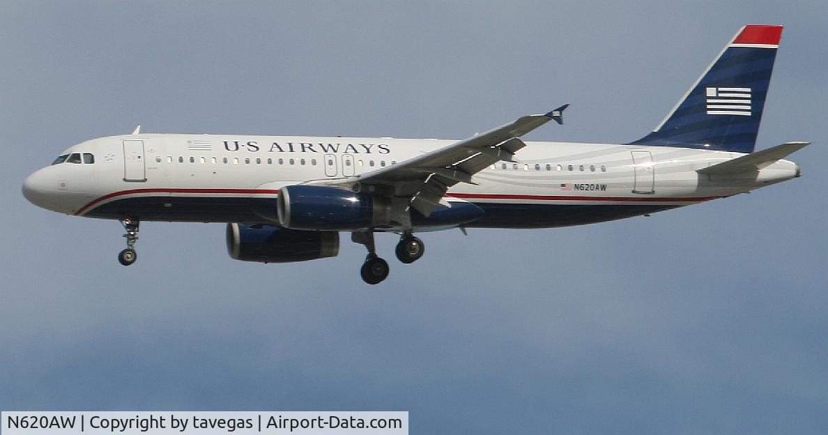 N620AW, 1989 Airbus A320-231 C/N 052, over las vegas nevada 07-20-07
