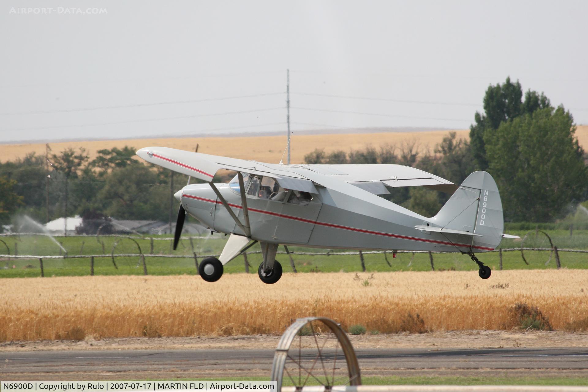 N6900D, 1957 Piper PA-22-150 C/N 22-4827, Piper landing in Southeast Washington