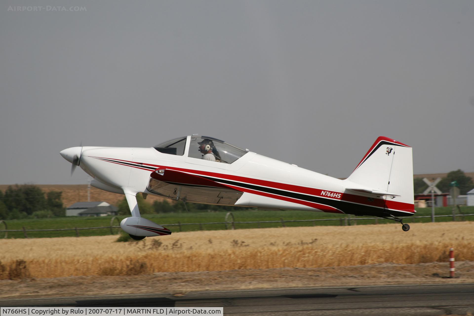 N766HS, 1998 Vans RV-6 C/N 20509, Into the grey