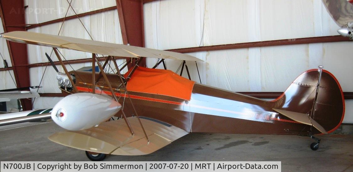 N700JB, 1980 Hatz CB-1 C/N 56, Can\'t get around the tip tank.  Corporate hanger - Marysville, OH