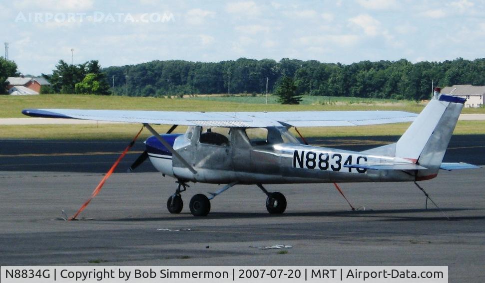 N8834G, 1966 Cessna 150F C/N 15062934, On the ramp at Marysville, OH