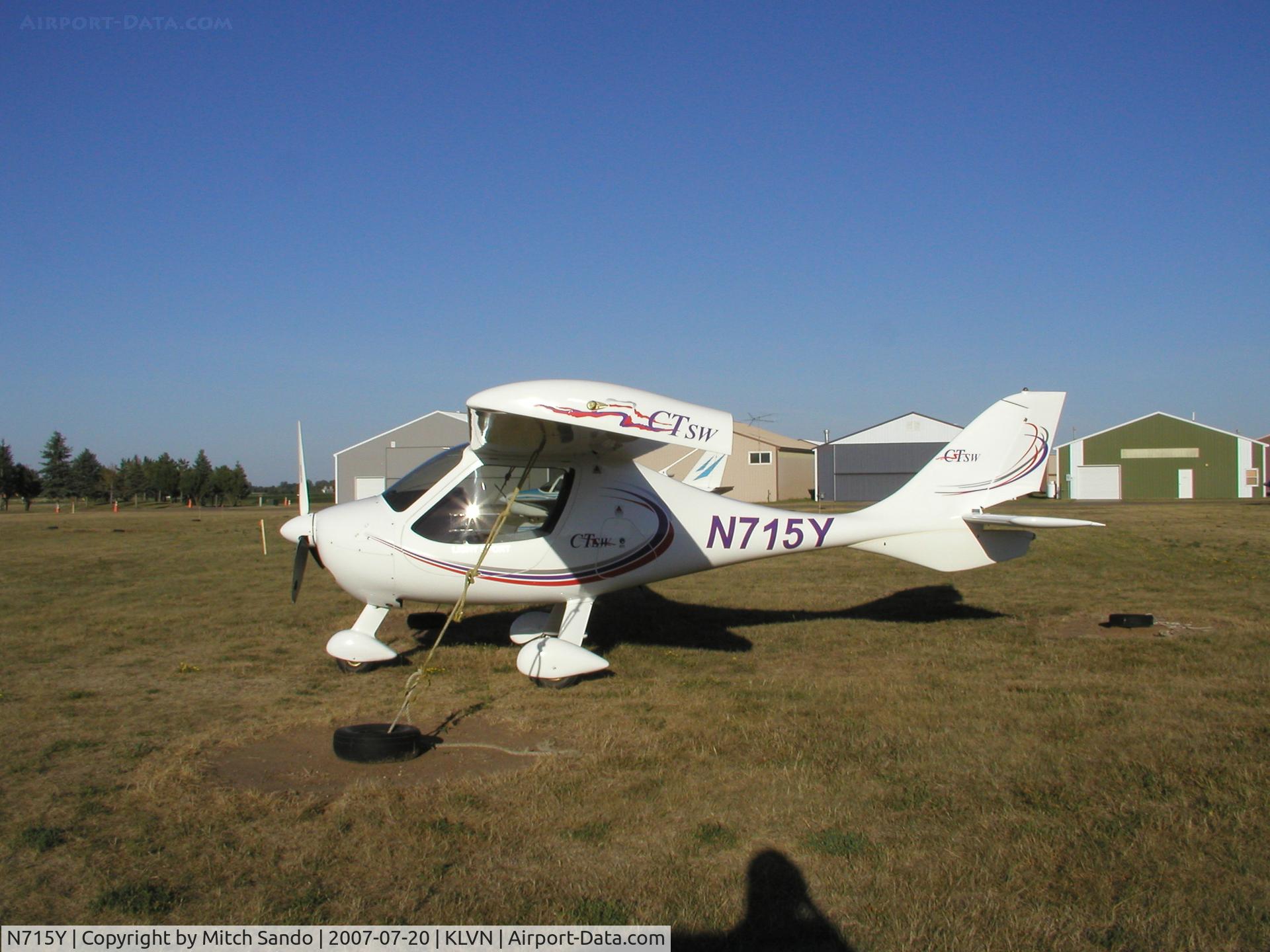 N715Y, 2006 Flight Design CTSW C/N 06-07-10, Tied down at Airlake.