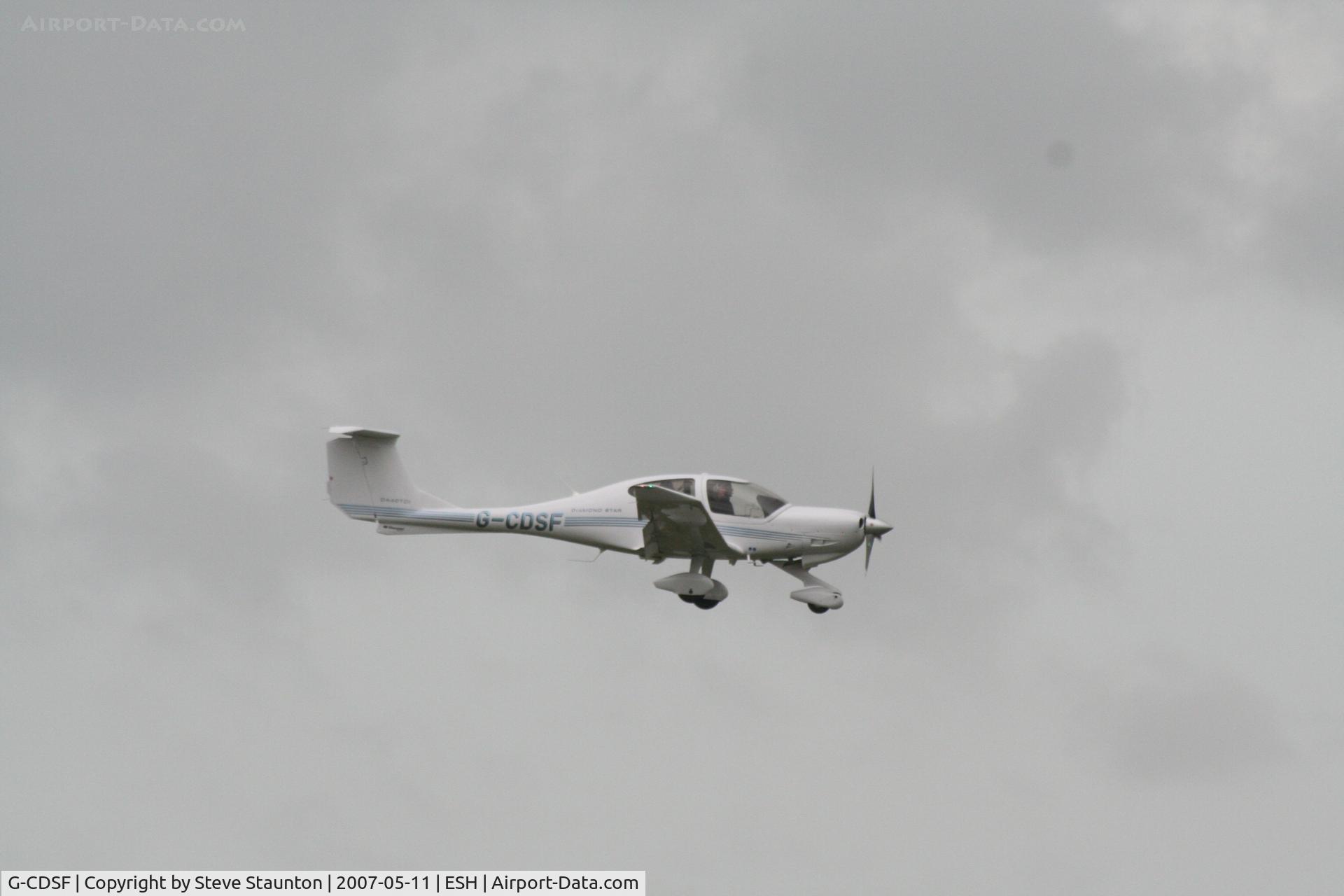 G-CDSF, 2005 Diamond DA-40D Diamond Star C/N D4.190, Taken on a recent base tour at Shoreham
