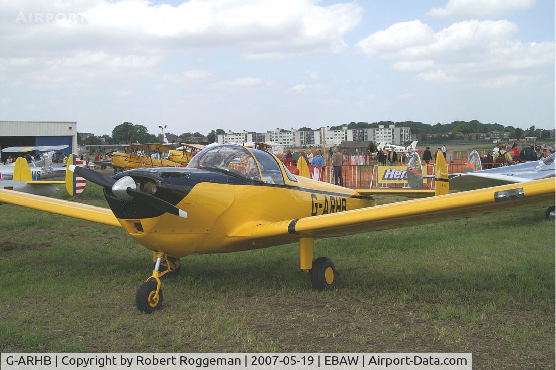 G-ARHB, 1960 Forney F-1A Aircoupe C/N 5733, 17 th Antwerp Stampe Fly in.There was also an Ercoupe fly in.