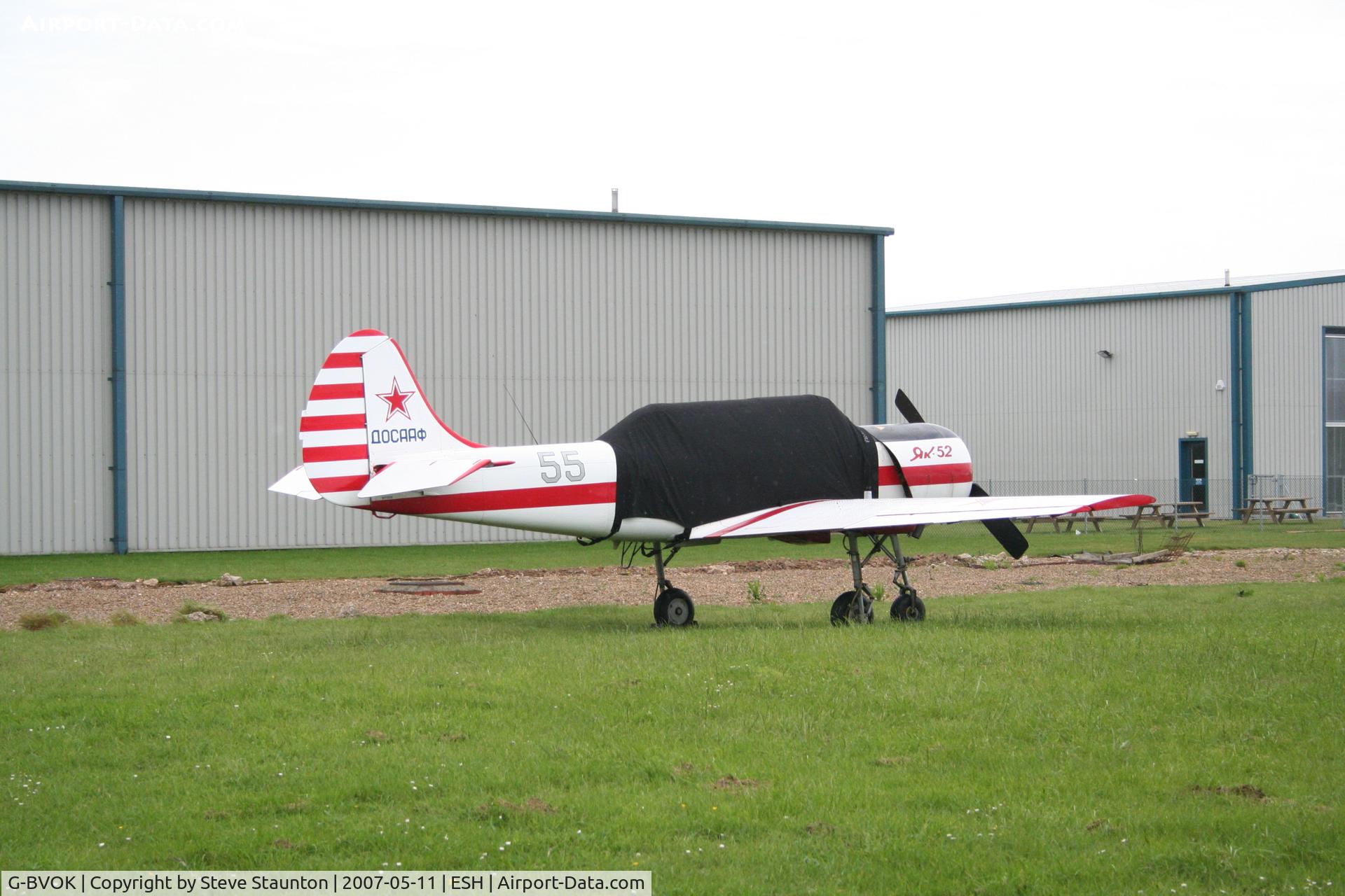 G-BVOK, 1991 Yakovlev (Aerostar) Yak-52 C/N 9111505, Taken on a recent base tour at Shoreham