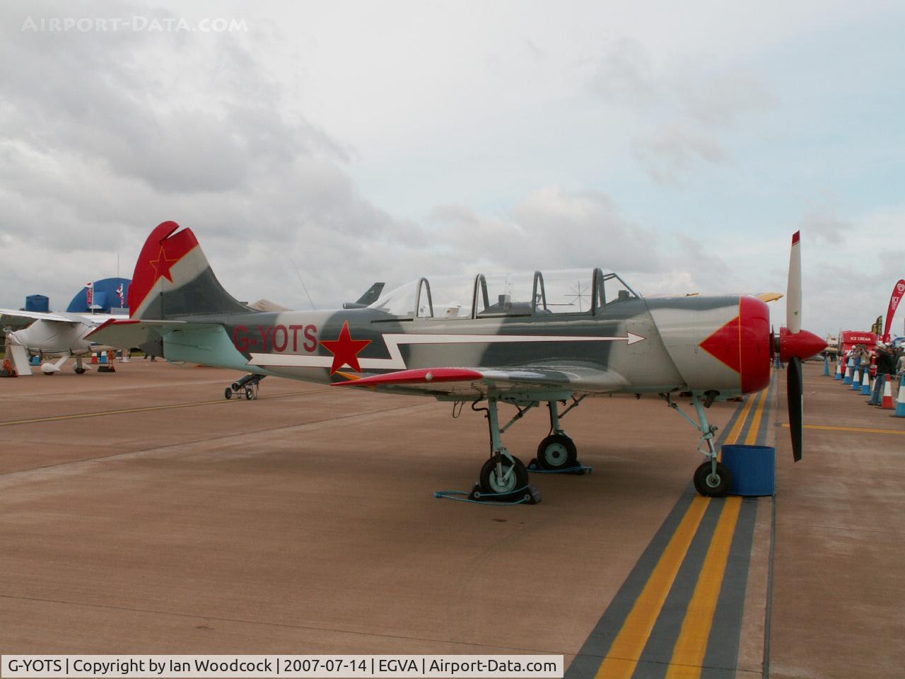 G-YOTS, 1990 Bacau Yak-52 C/N 9010308, Yakovlev Yak-52/RIAT Fairford