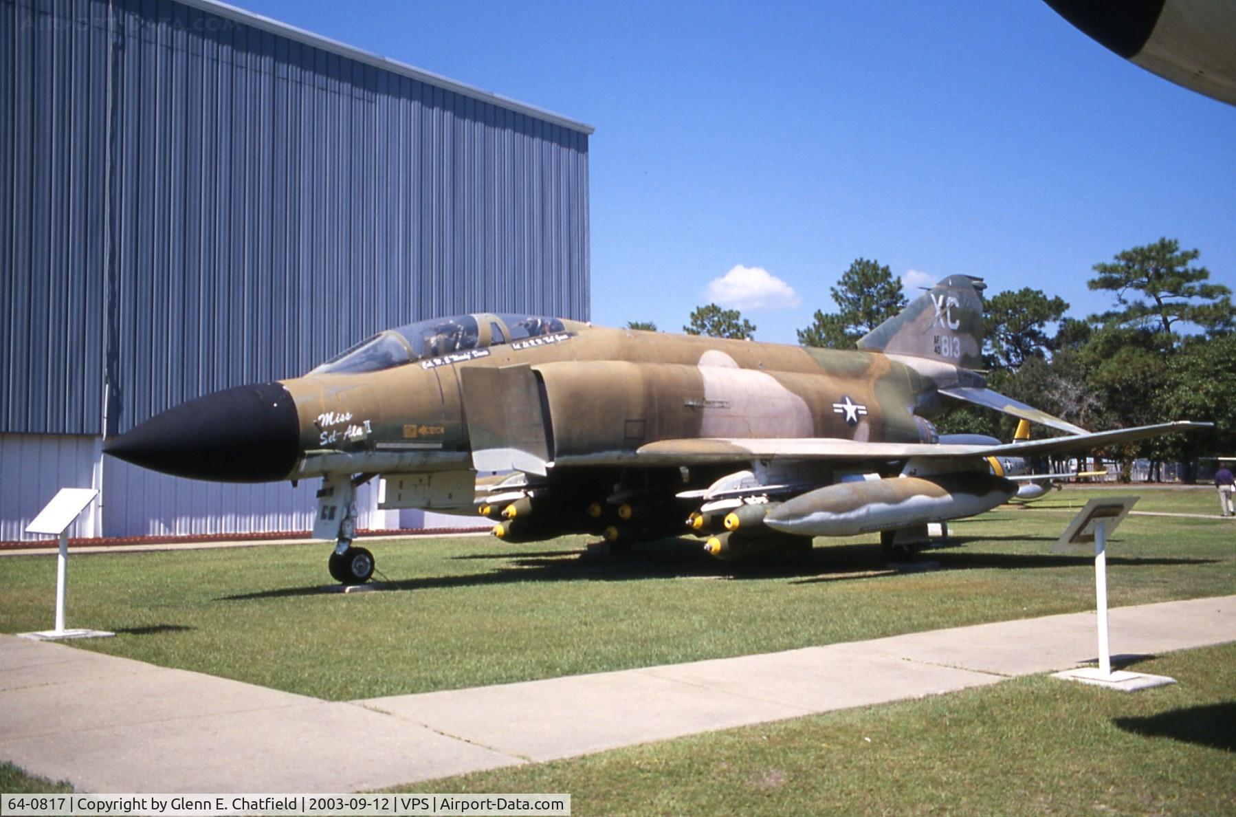 64-0817, 1964 McDonnell F-4C-23-MC Phantom II C/N 1147, F-4C at the U.S.A.F Armament Museum marked as 64-0813 