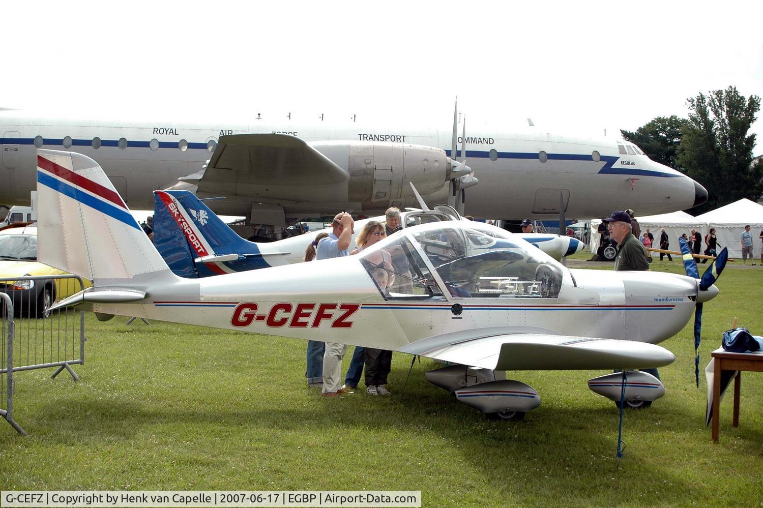 G-CEFZ, 2006 Cosmik EV-97 TeamEurostar UK C/N 2824, An elegant Eurostar microlight