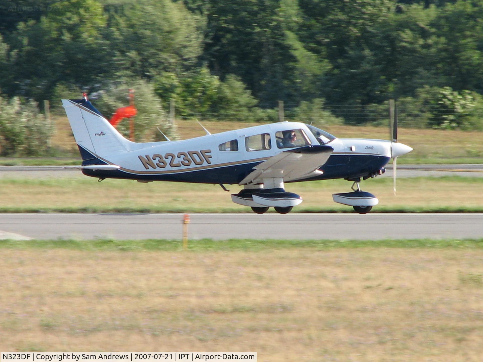N323DF, 1979 Piper PA-28-236 Dakota C/N 28-7911200, Just arriving after a long day.  Texas to Pennsylvania