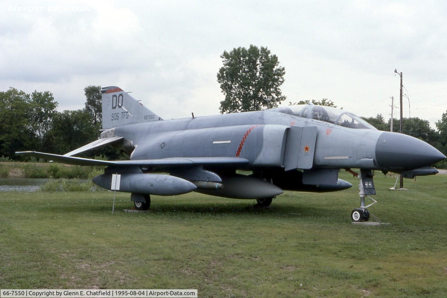 66-7550, 1966 McDonnell F-4D-30-MC Phantom II C/N 2085, F-4D displayed in front of the VFW in Enon, Ohio