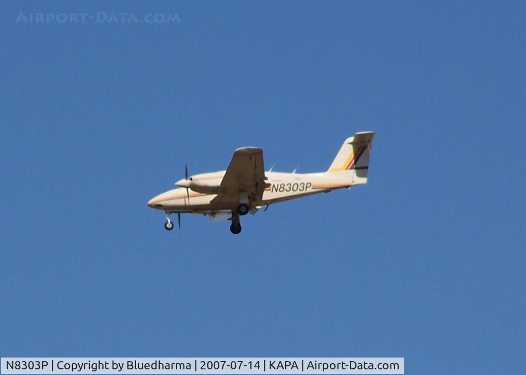 N8303P, 1980 Piper PA-44-180T Turbo Seminole C/N 44-8107031, Landing