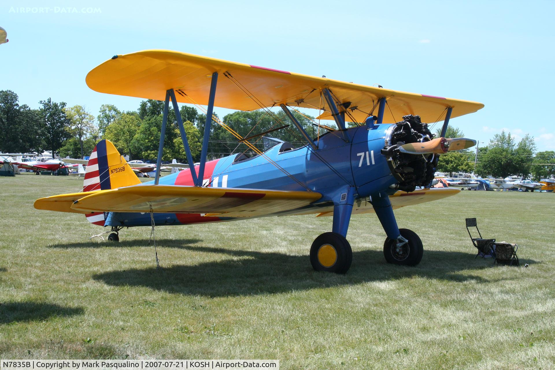 N7835B, Boeing A75N1(PT17) C/N 75-4587, Stearman