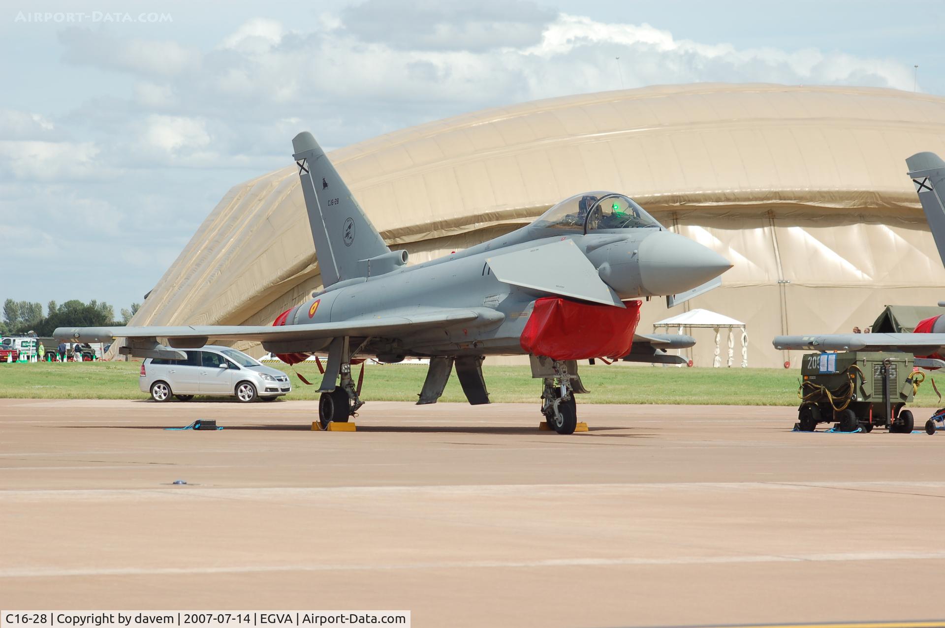 C16-28, Eurofighter EF-2000 Typhoon S C/N SS008, Spanish Air Force Typhoon at Fairford 2007