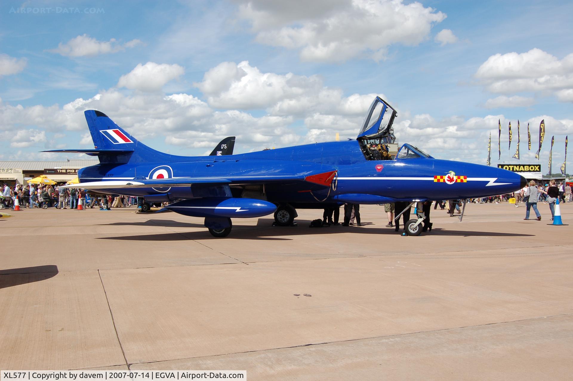 XL577, 1958 Hawker Hunter T.7 C/N 41H/003315, Hawker Hunter Fairford 2007