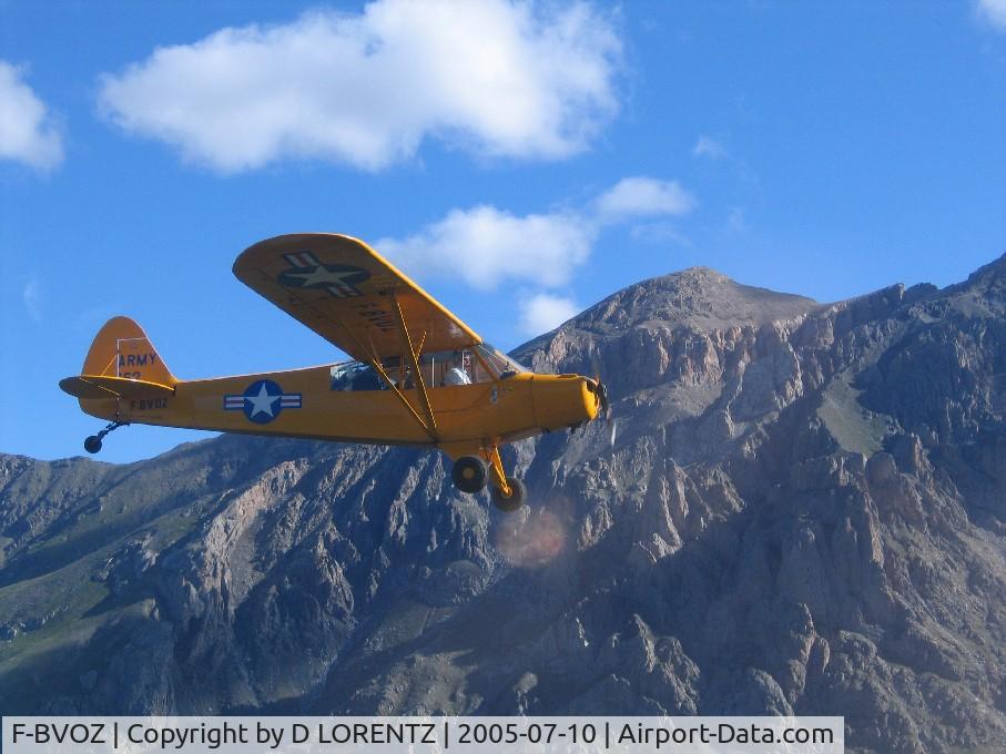 F-BVOZ, Piper L-18C Super Cub (PA-18-95) C/N 18-3162, PA 19 F BVOZ over French Alps