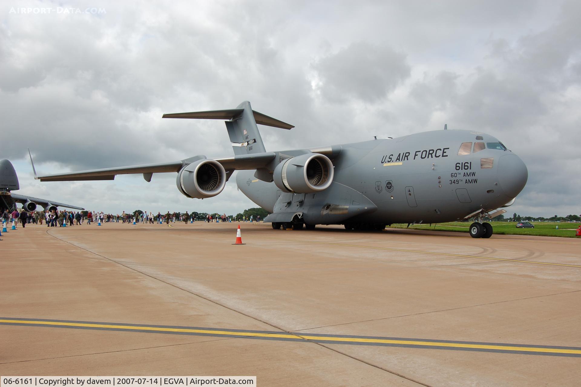 06-6161, 2006 Boeing C-17A Globemaster III C/N P-161, Boeing C-17A Globemaster III at Fairford.