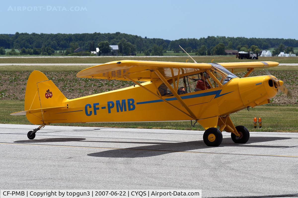 CF-PMB, 1950 Piper PA-18S Super Cub C/N 18-137, Arriving for an Airshow.