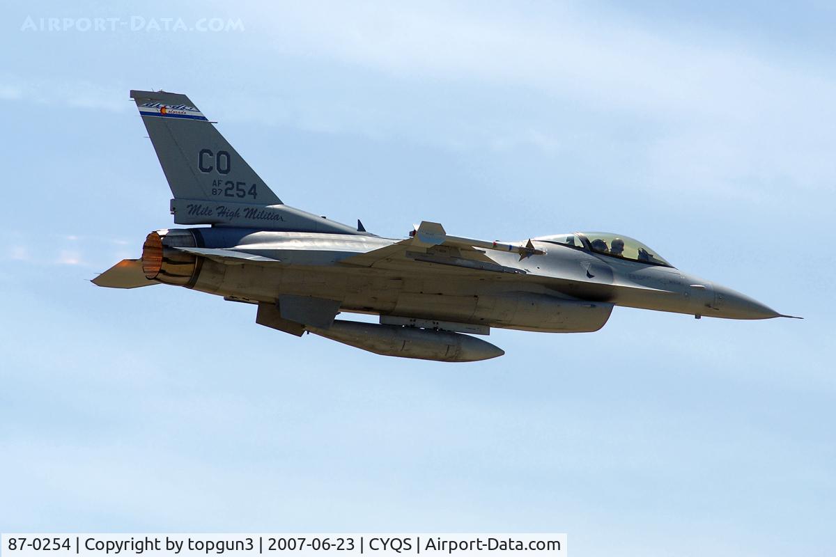 87-0254, 1987 General Dynamics F-16C Fighting Falcon C/N 5C-515, Afterburner pass.
