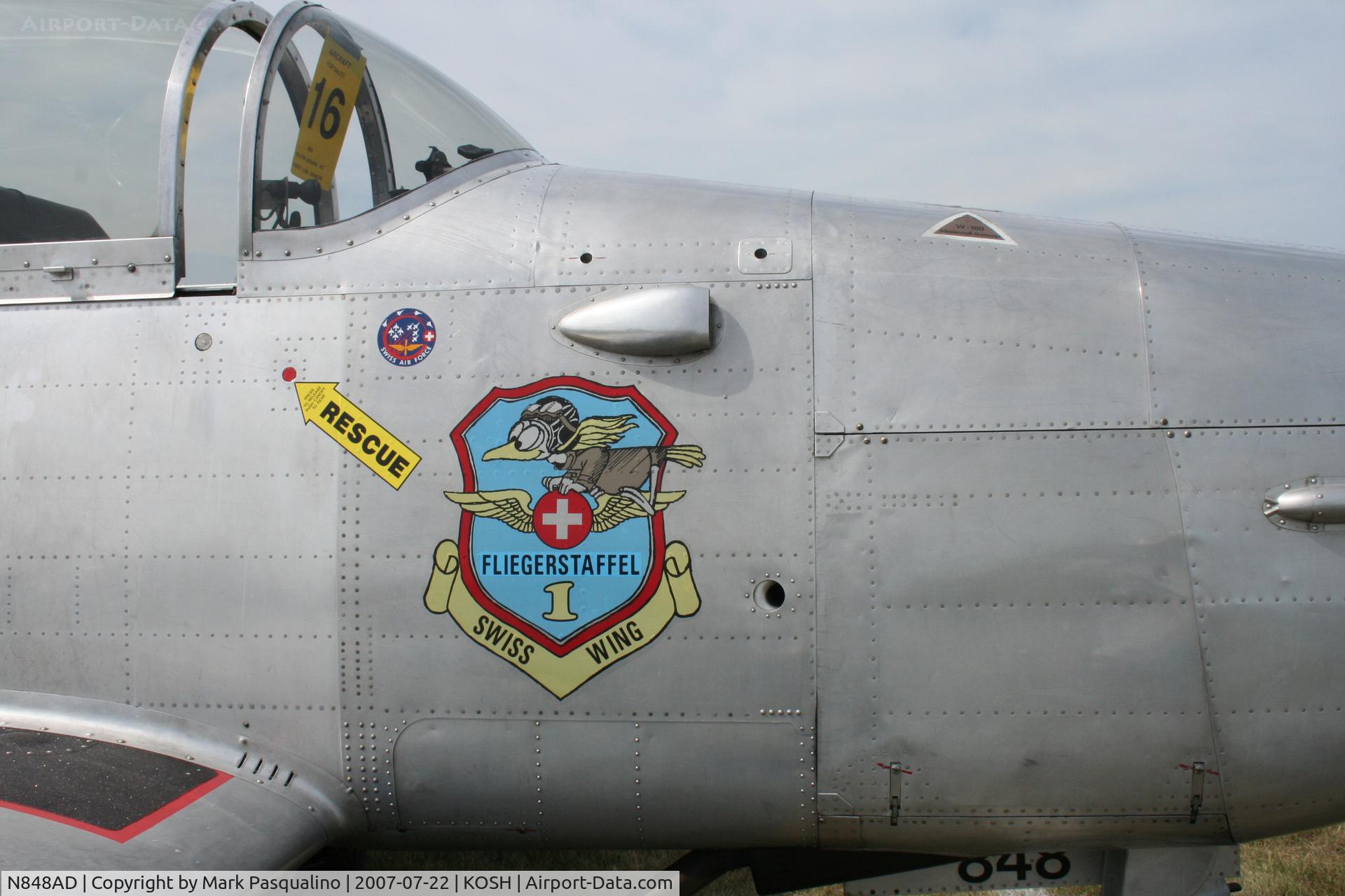 N848AD, 1959 Pilatus P3-05 C/N 486-35, Pilatus P3-05
