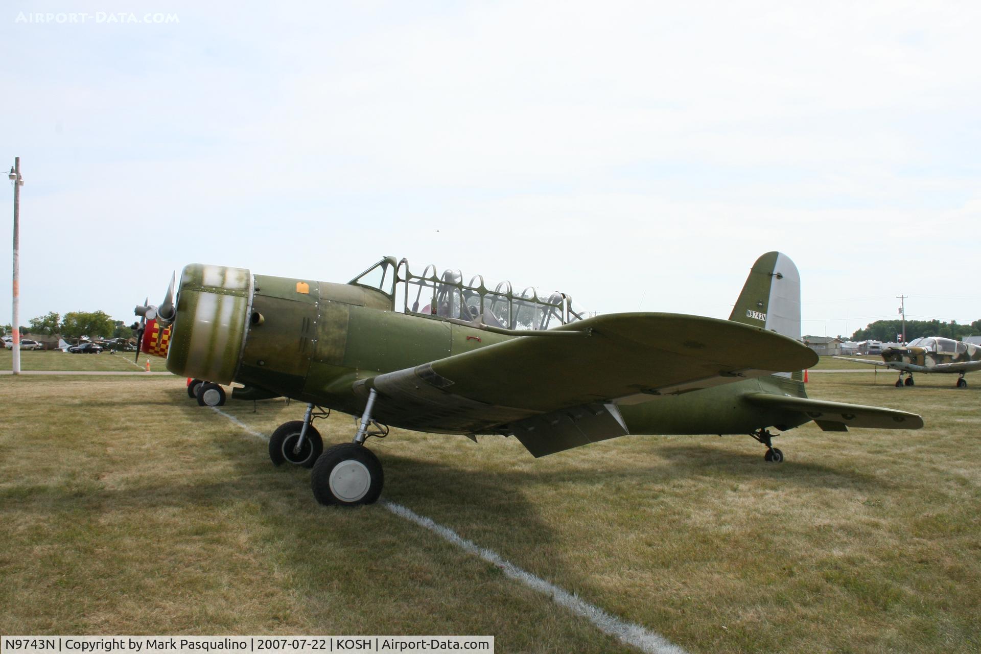 N9743N, Consolidated Vultee BT-13A C/N 10990, BT-13A