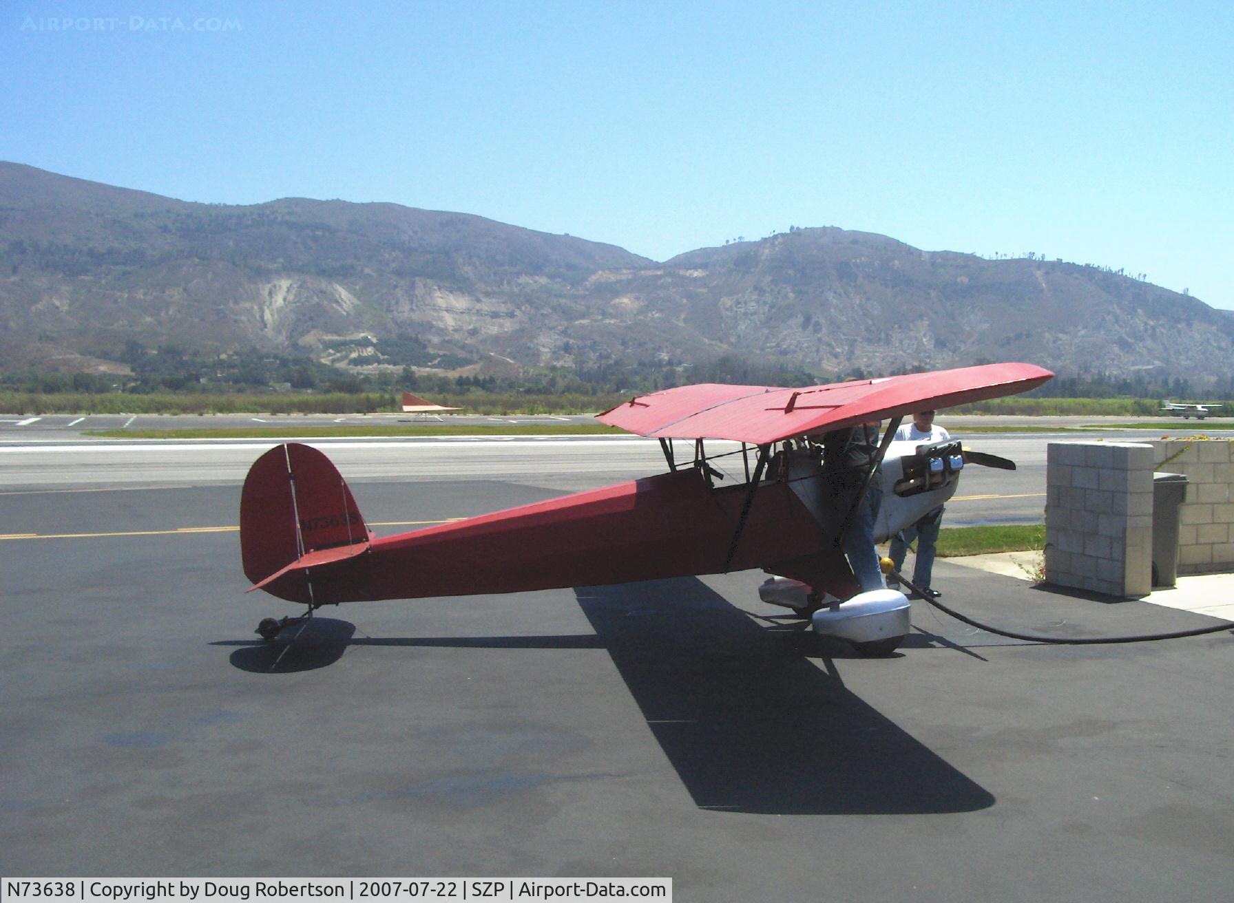 N73638, 1963 Corben Baby Ace Model A C/N 638, 1963 CORBEN BABY ACE A, Franklin 4AC176B 65 Hp, refueling
