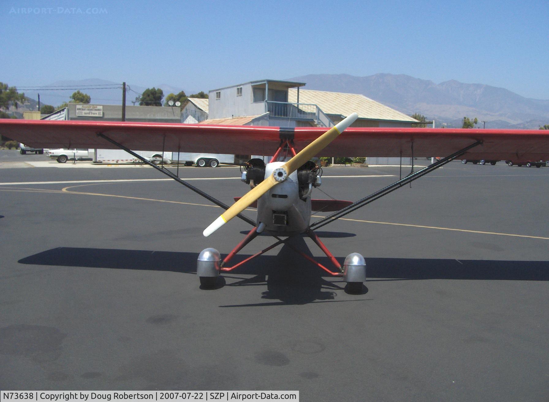 N73638, 1963 Corben Baby Ace Model A C/N 638, 1963 CORBEN BABY ACE A, Franklin 4AC176B 65 Hp, parasol wing and symmetry of all struts