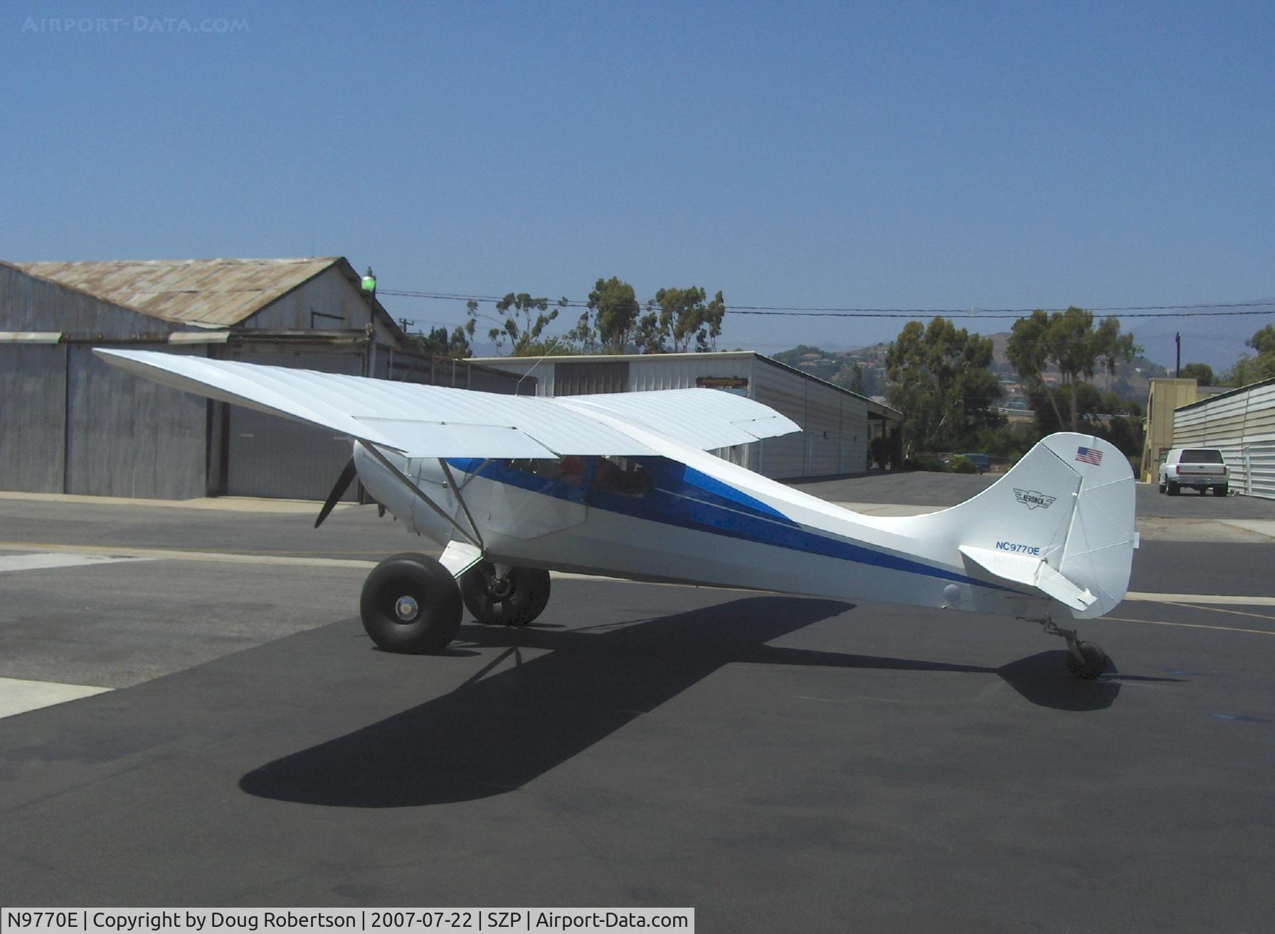 N9770E, 1946 Aeronca 11AC Chief C/N 11AC-1415, 1946 Aeronca 11AC CHIEF, Continental A&C65 65 Hp, 4 psi tundra tires