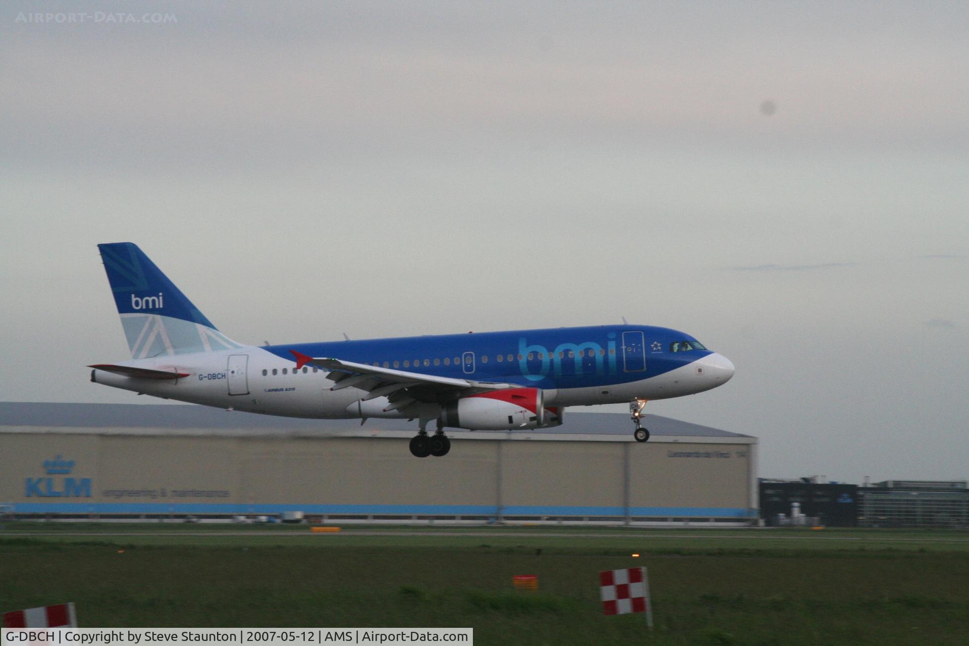G-DBCH, 2006 Airbus A319-131 C/N 2697, Taken on a gloomy evening at Schipol
