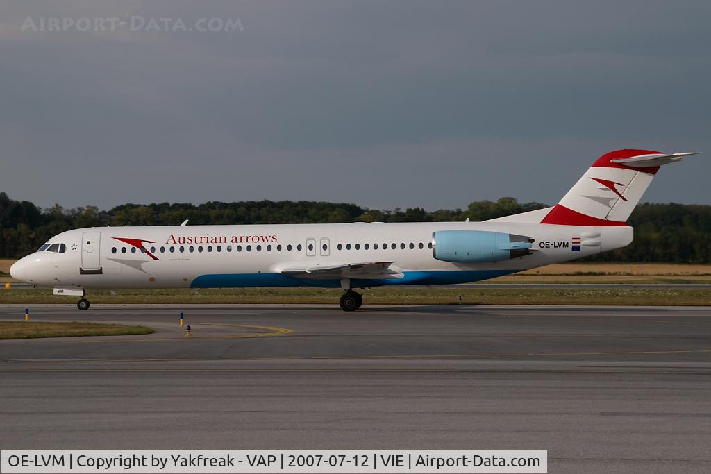 OE-LVM, 1991 Fokker F100 (F-28-0100) C/N 11361, Austrian Arrows Fokker 100