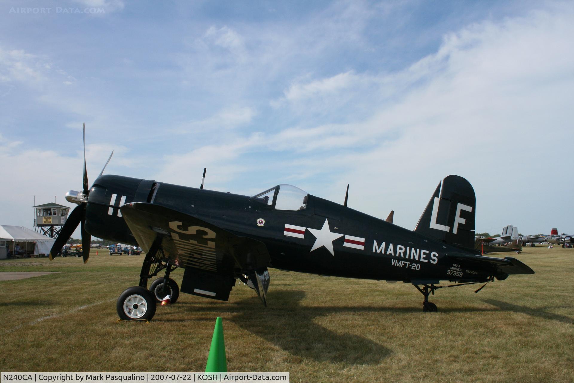 N240CA, 1945 Vought F4U-4 Corsair C/N 9513, F4U-4