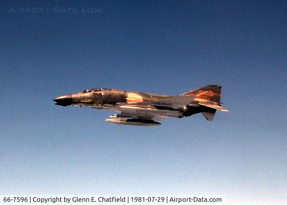 66-7596, 1966 McDonnell F-4D-30-MC Phantom II C/N 2153, Shot taken from the window of a KC-135 after refueling.