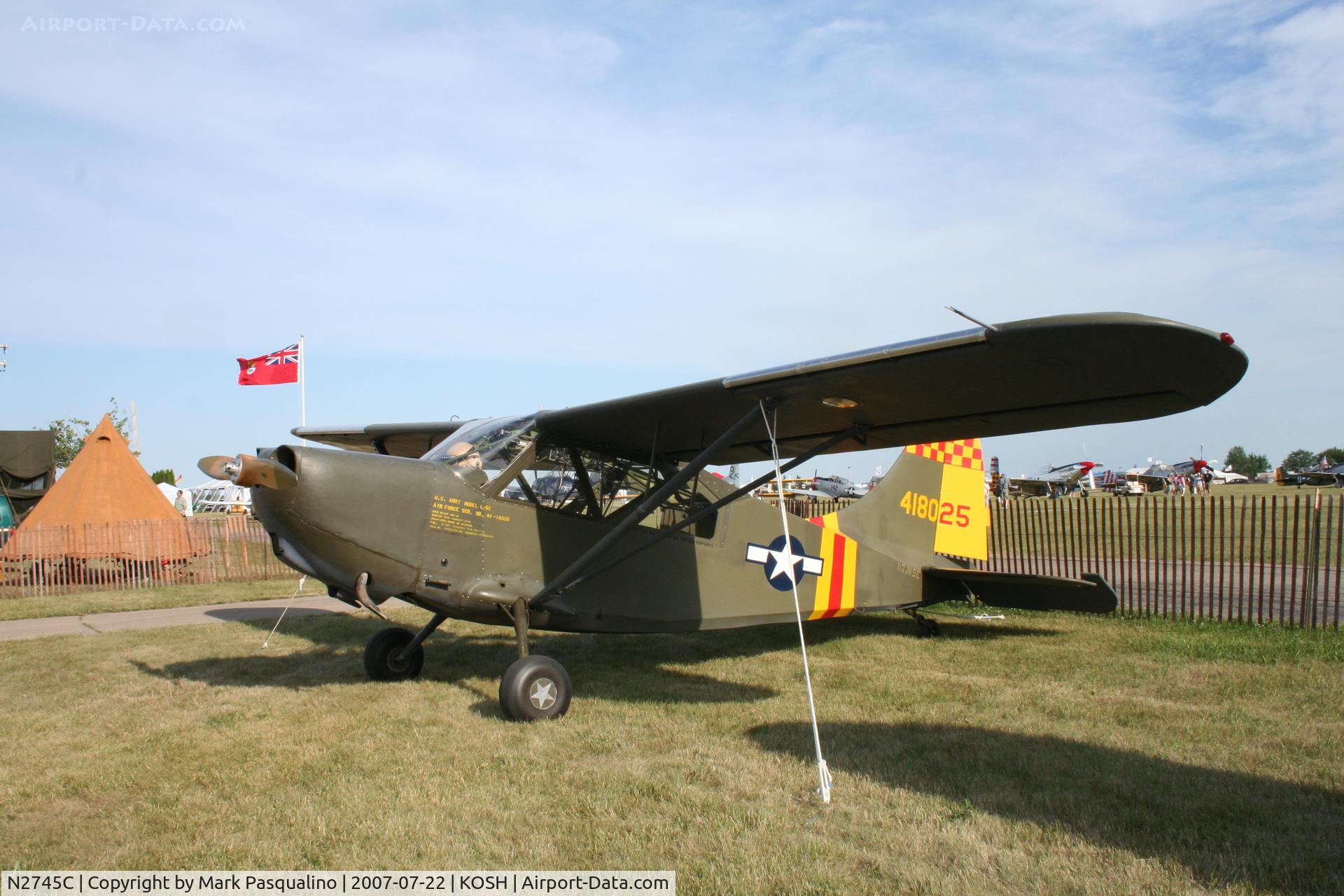 N2745C, Stinson L-5E Sentinel C/N 44-18025, Stinson L-5E