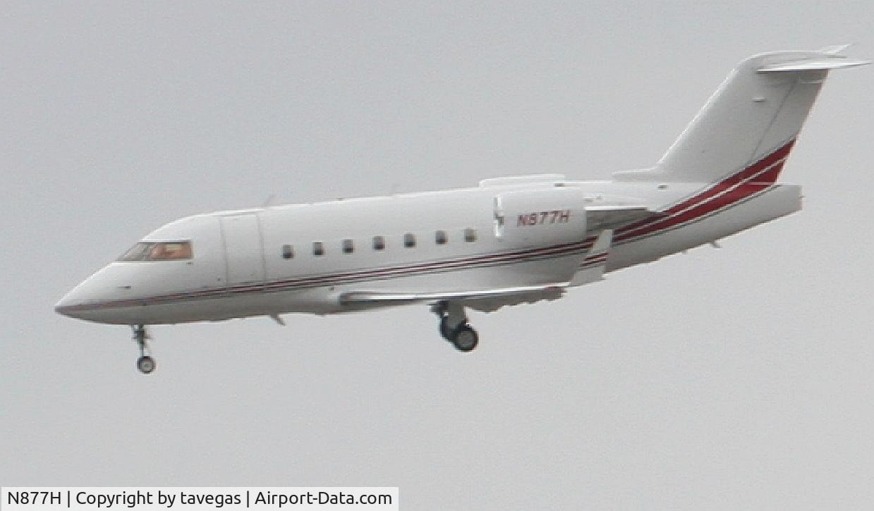 N877H, 2000 Bombardier Challenger 604 (CL-600-2B16) C/N 5445, hi over vegas on 72307
