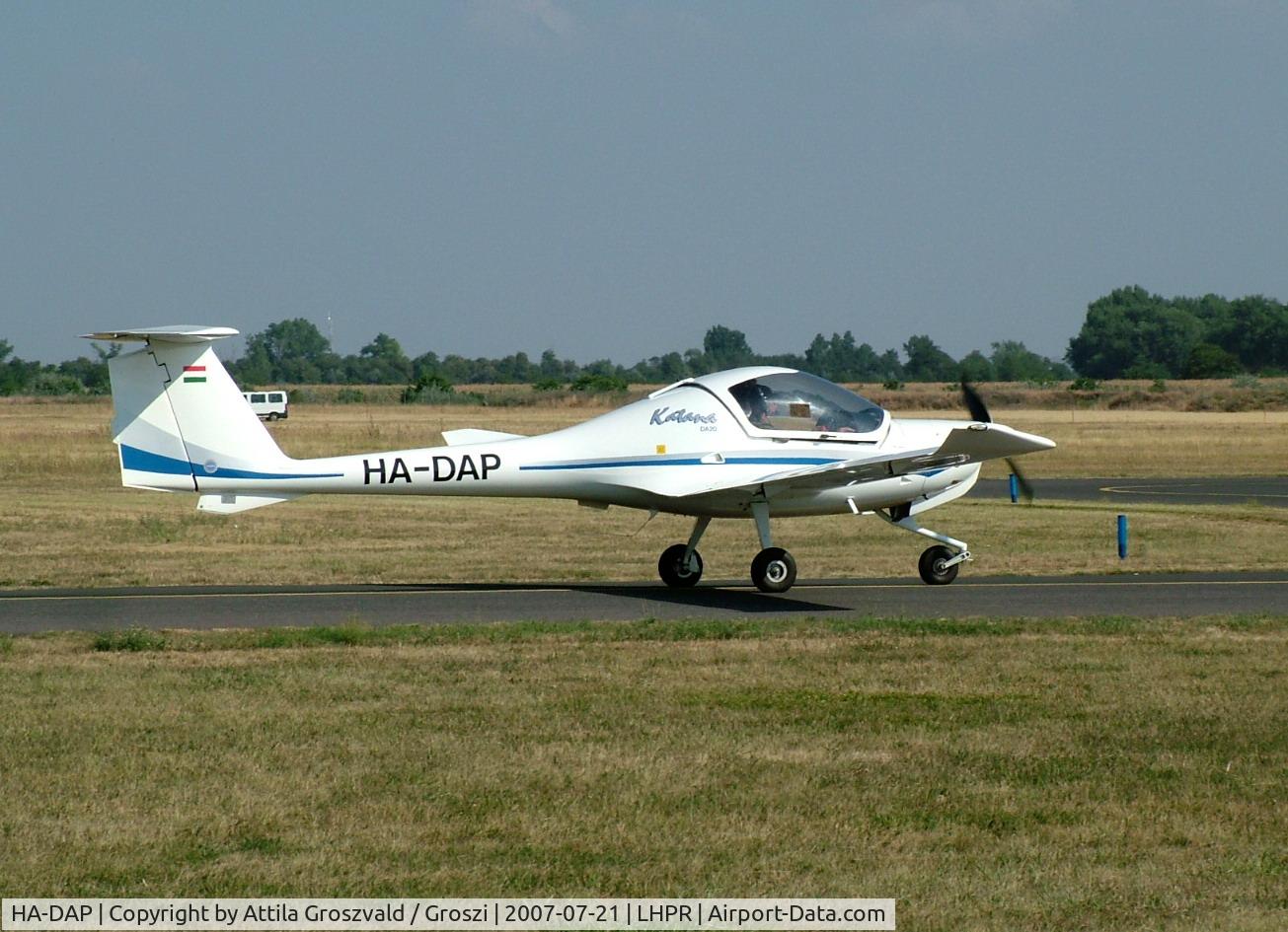HA-DAP, 1998 Diamond DA-20A-1 Katana C/N 10326, ex N981FA. C-GKAX - GyÅ‘r-PÃ©r Airport, Airshow