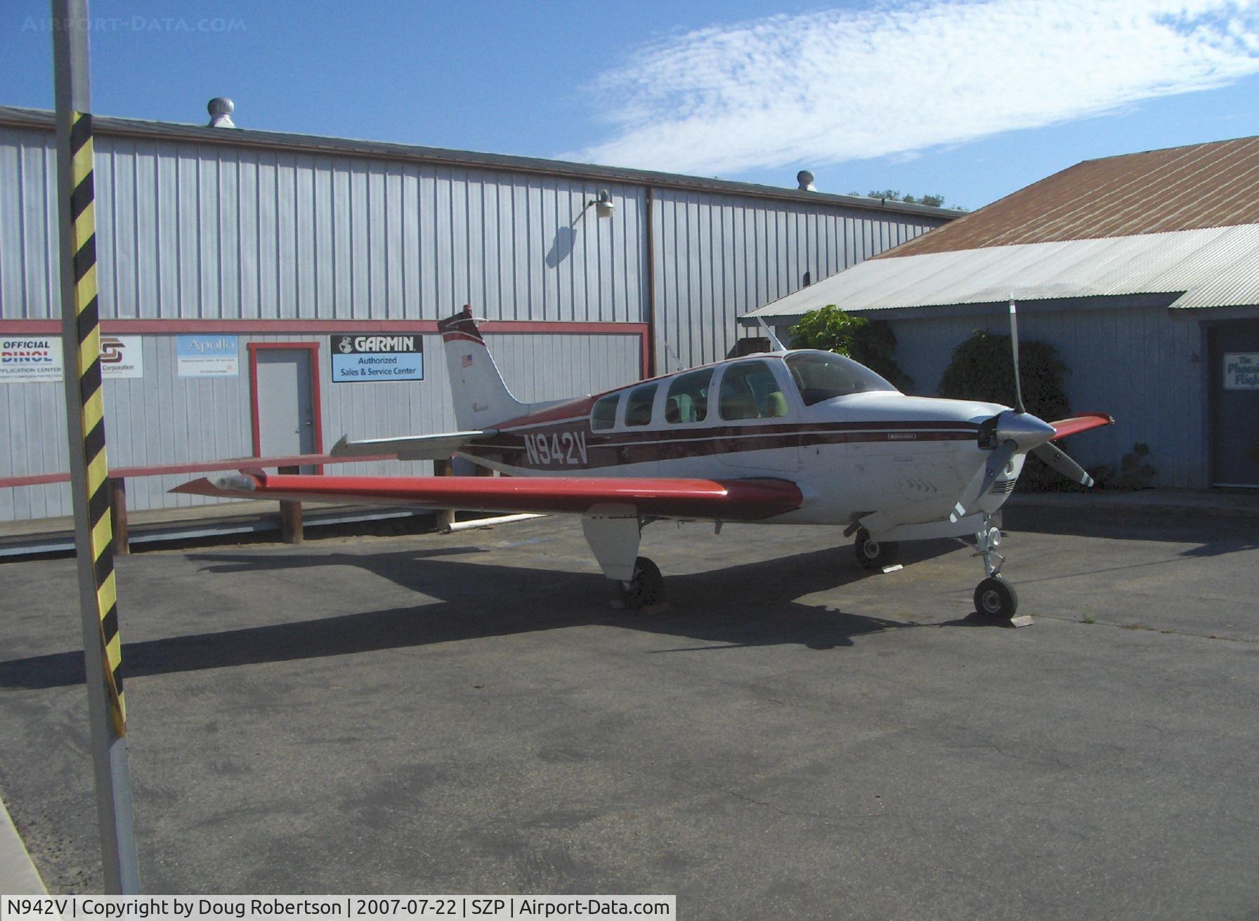 N942V, 1975 Beech A36 Bonanza 36 C/N E-715, 1975 Beech A36 BONANZA, Continental IO-520-BA 285 Hp