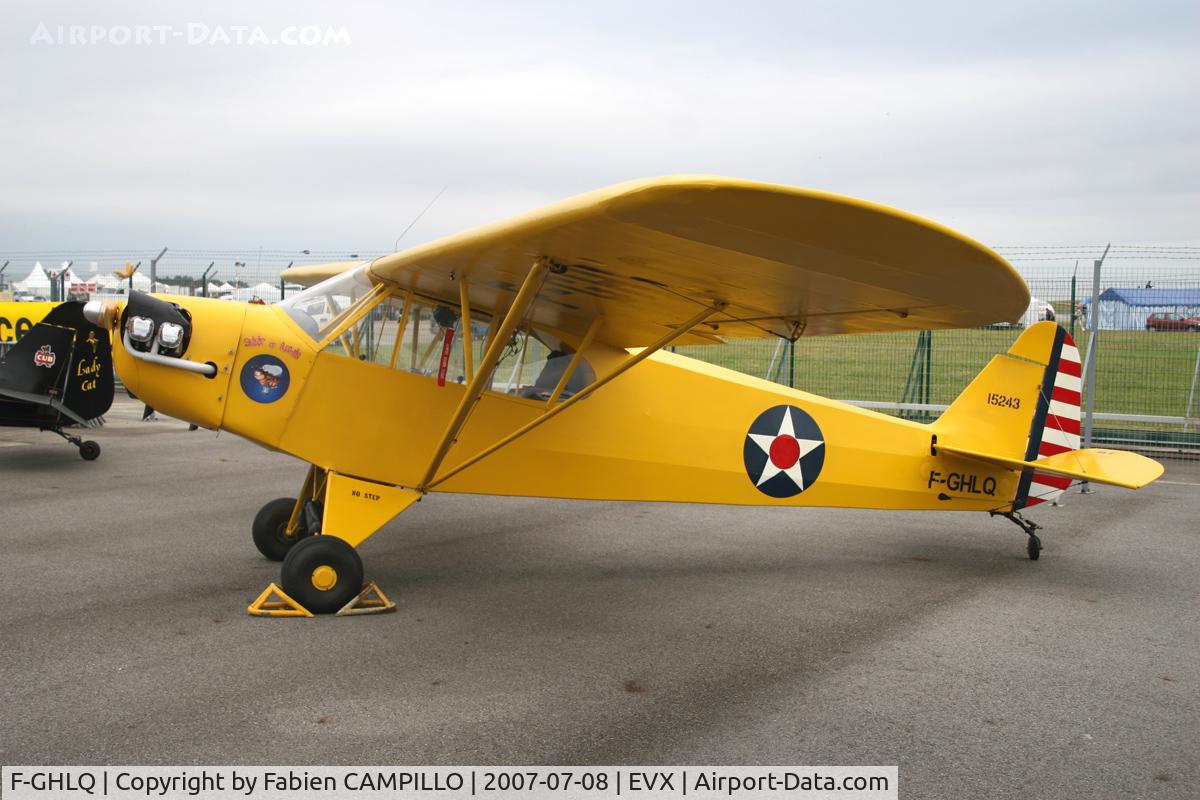 F-GHLQ, Piper J3C-65 Cub Cub C/N 15243, EVX 2007 air show