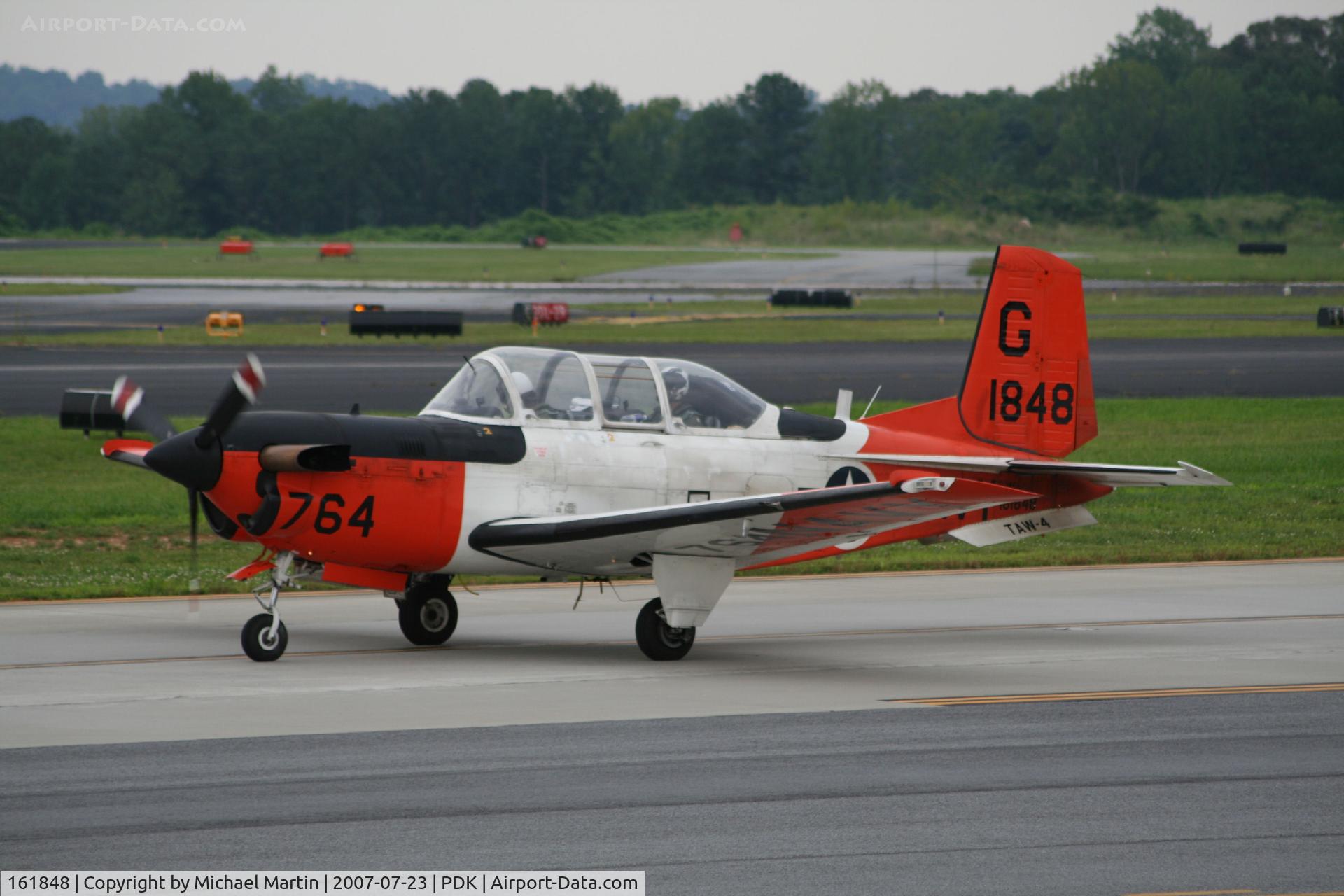 161848, Beech T-34C Mentor C/N GL-243, TAW-4 Taxing to Runway 20L