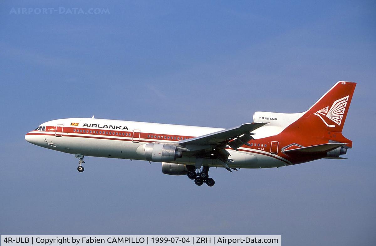 4R-ULB, 1982 Lockheed L-1011 Tristar 500 C/N 293F-1236, Air Lanka
