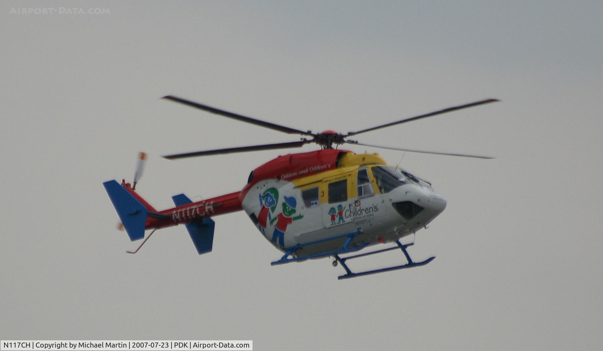 N117CH, 1987 Eurocopter-Kawasaki BK-117B-1 C/N 7123, Landing Epps Air Center