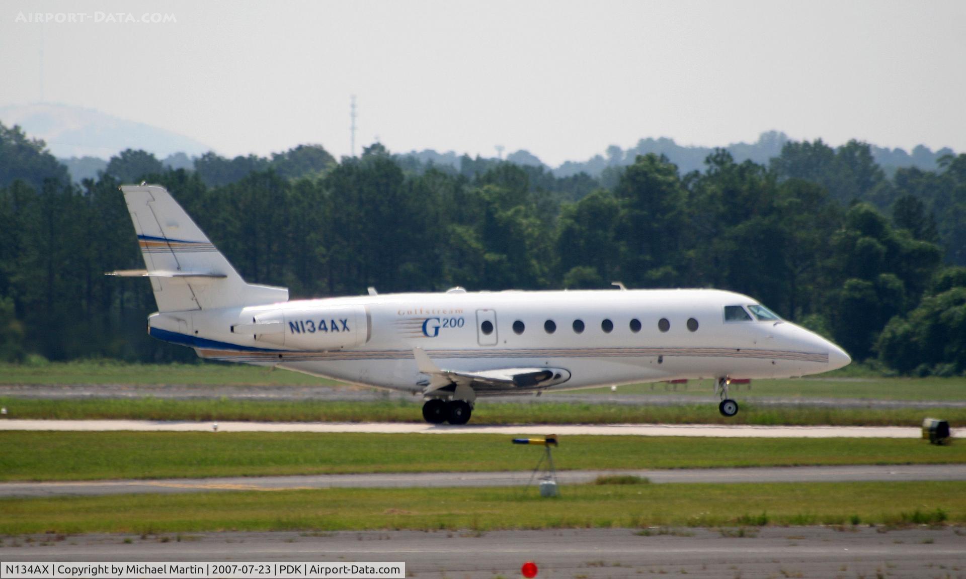N134AX, 2001 Israel Aircraft Industries G200 C/N 034, AJAX 134 Departing PDK enroute to IAD