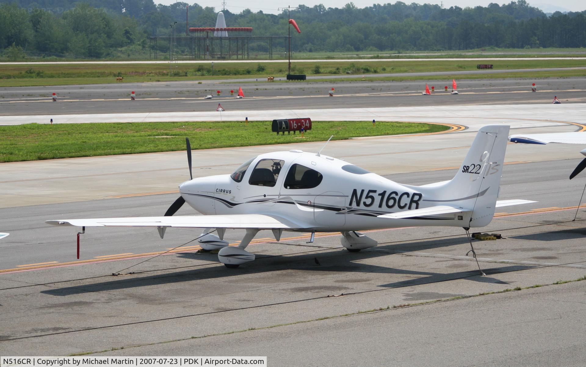 N516CR, 2005 Cirrus SR22 GTS C/N 1309, Tied down @ Epps Air Service