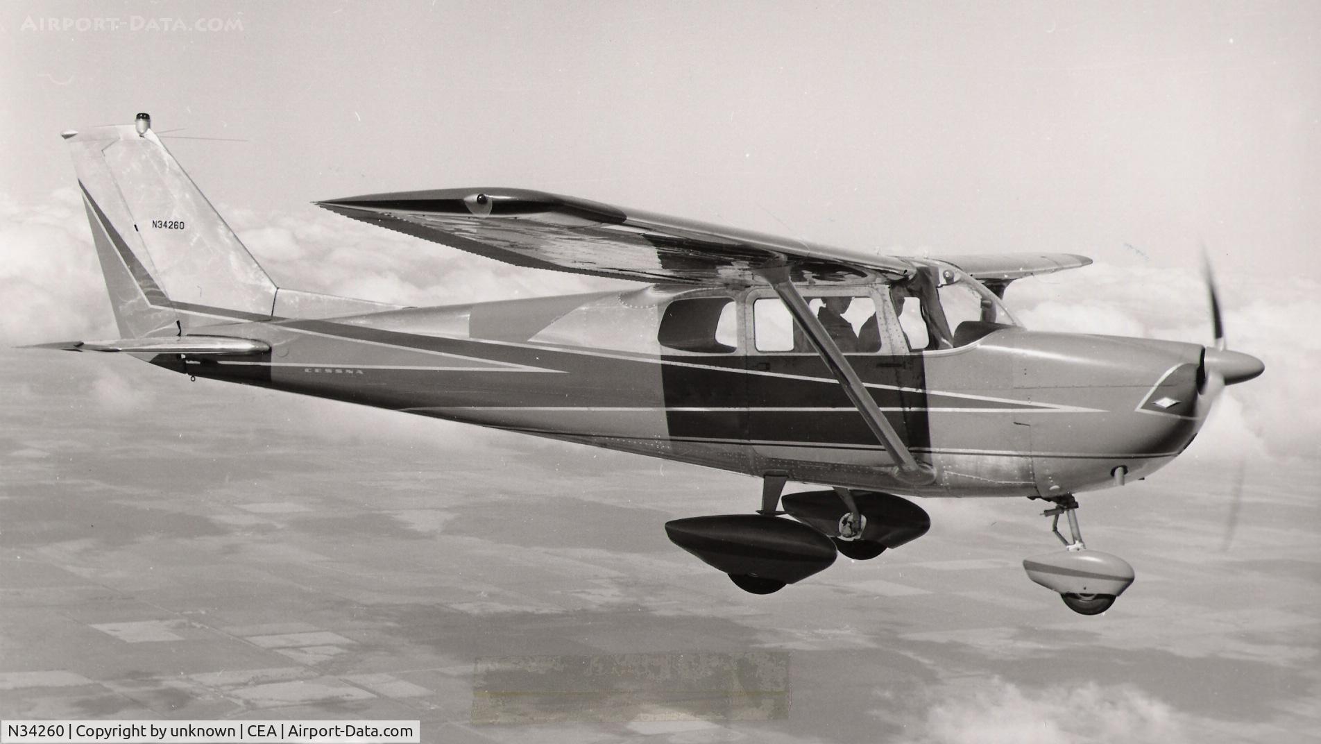 N34260, 1959 Cessna 175A Skylark C/N 619, 34260 only a few hours old.