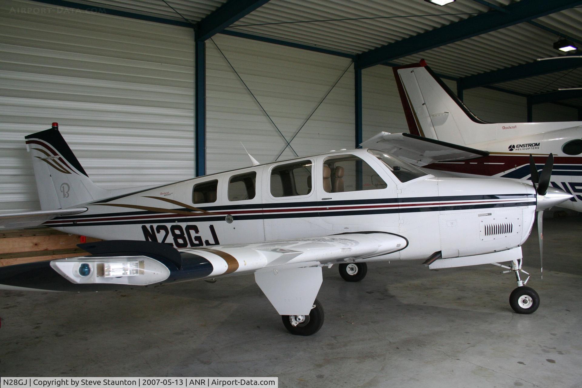 N28GJ, Raytheon Aircraft Company G36 C/N E-3688, Taken on a Aeroprint tour @ Antwerp