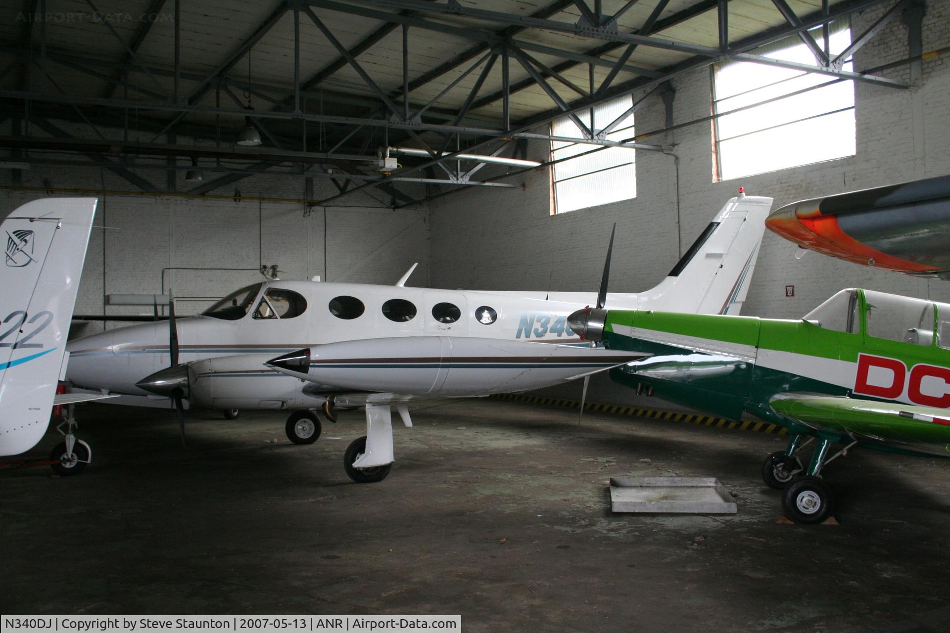 N340DJ, 1979 Cessna 340A C/N 340A0722, Taken on a Aeroprint tour @ Antwerp