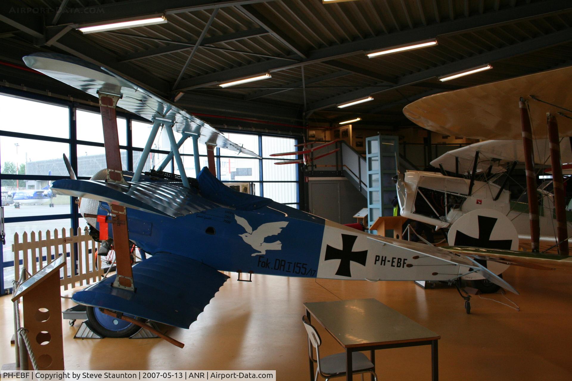 PH-EBF, Fokker Dr.1 Triplane Replica C/N 155-17, Taken on an Aeroprint tour @ Antwerp