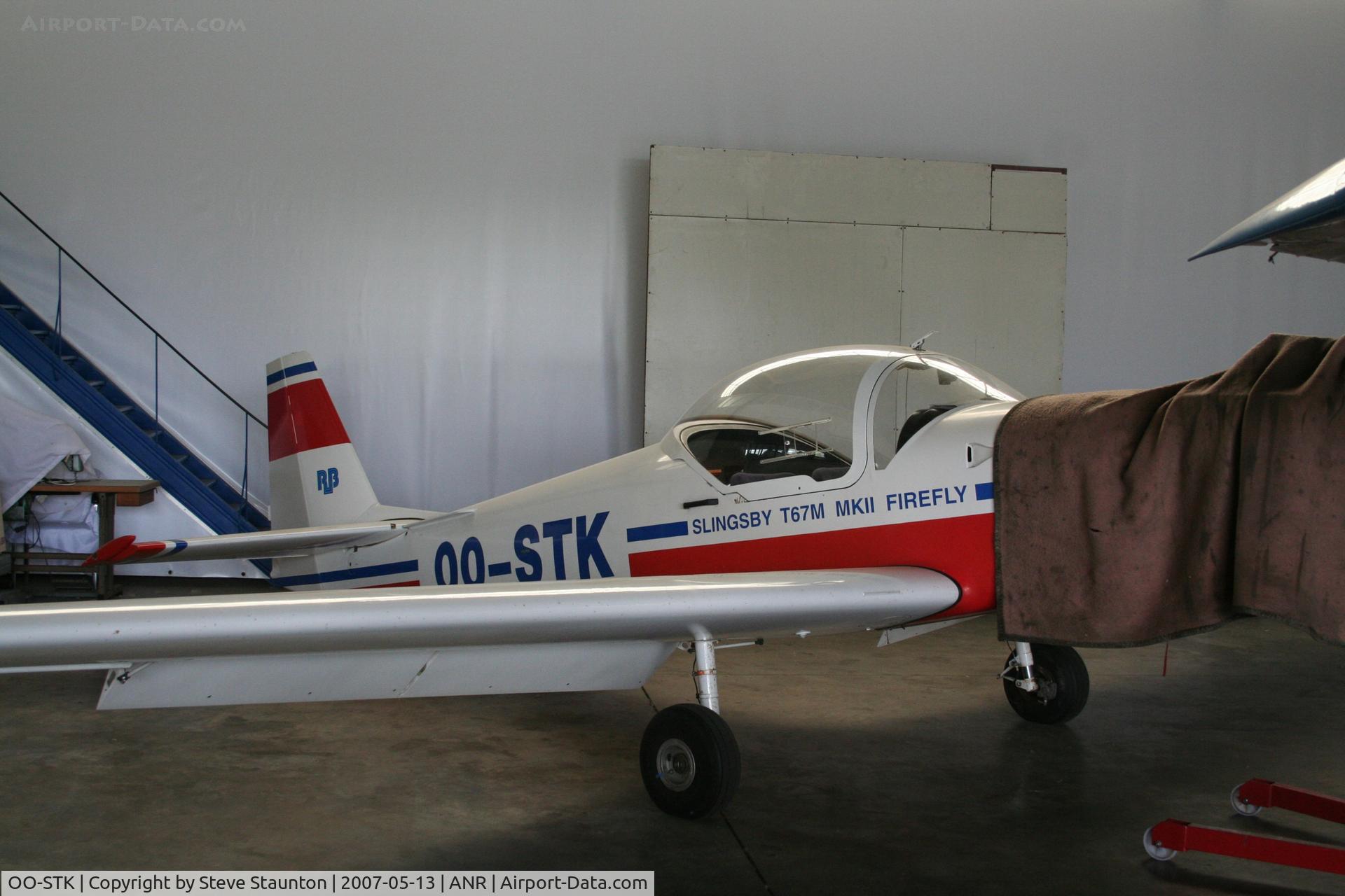 OO-STK, 1985 Slingsby T-67M Firefly Mk2 C/N 2018, Taken on an Aeroprint tour @ Antwerp