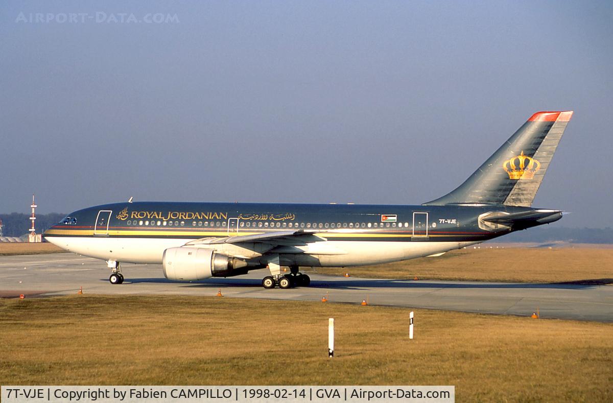 7T-VJE, 1984 Airbus A310-203 C/N 295, Royal Jordanian Airline