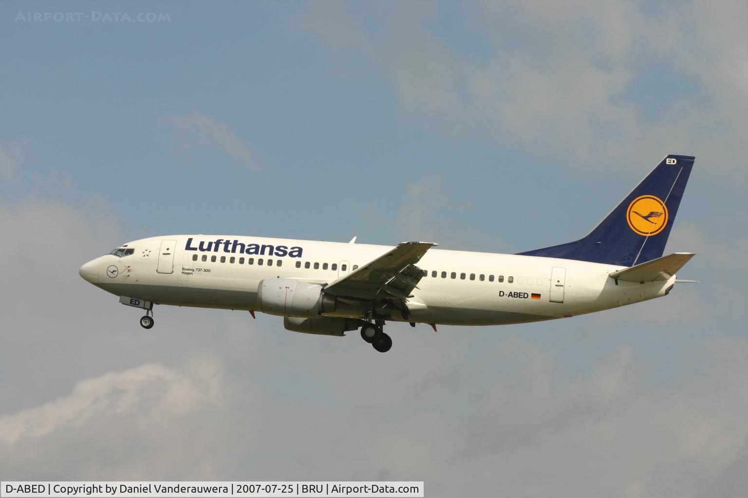 D-ABED, 1991 Boeing 737-330 C/N 25215, arrival of 