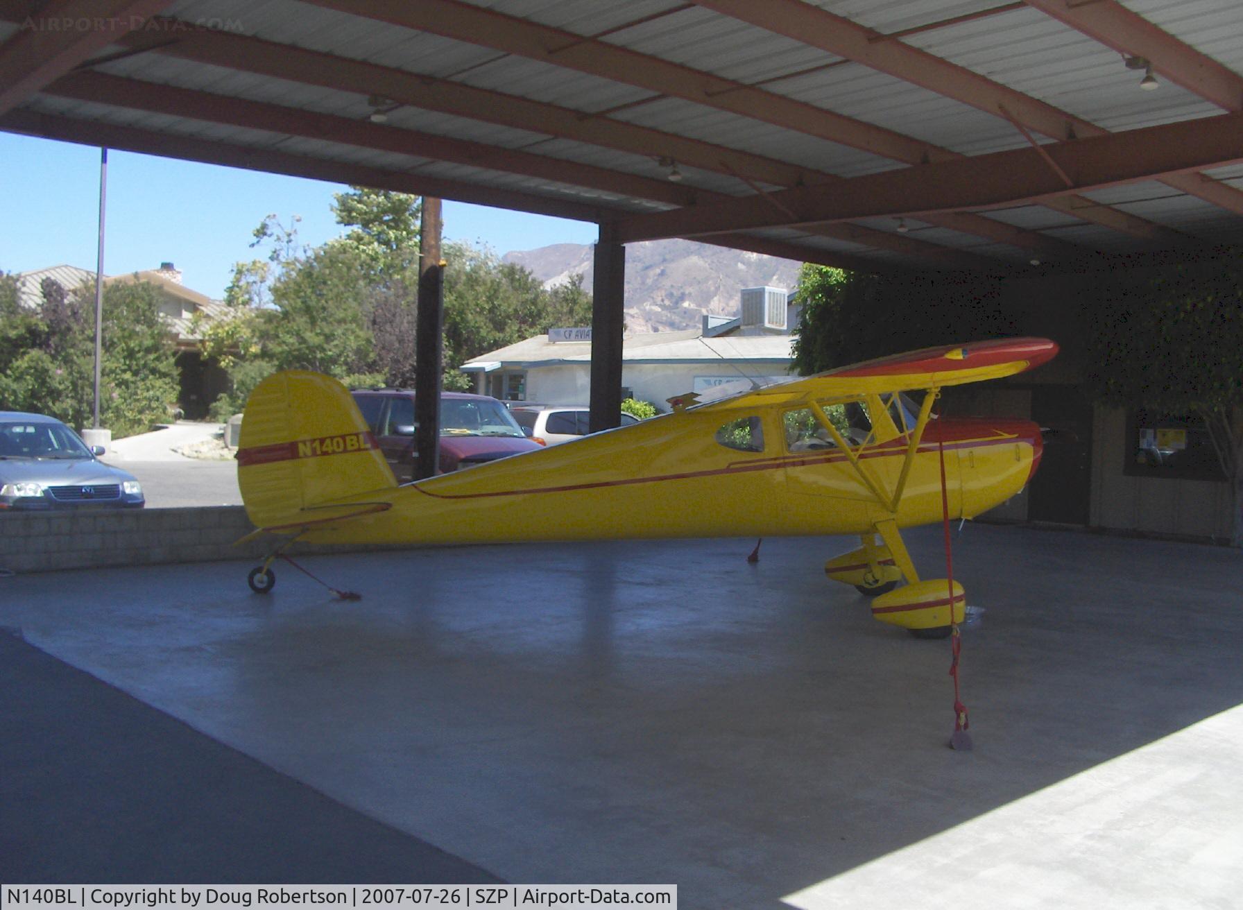N140BL, 1946 Cessna 140 C/N 14565, Cessna 140 ragwing